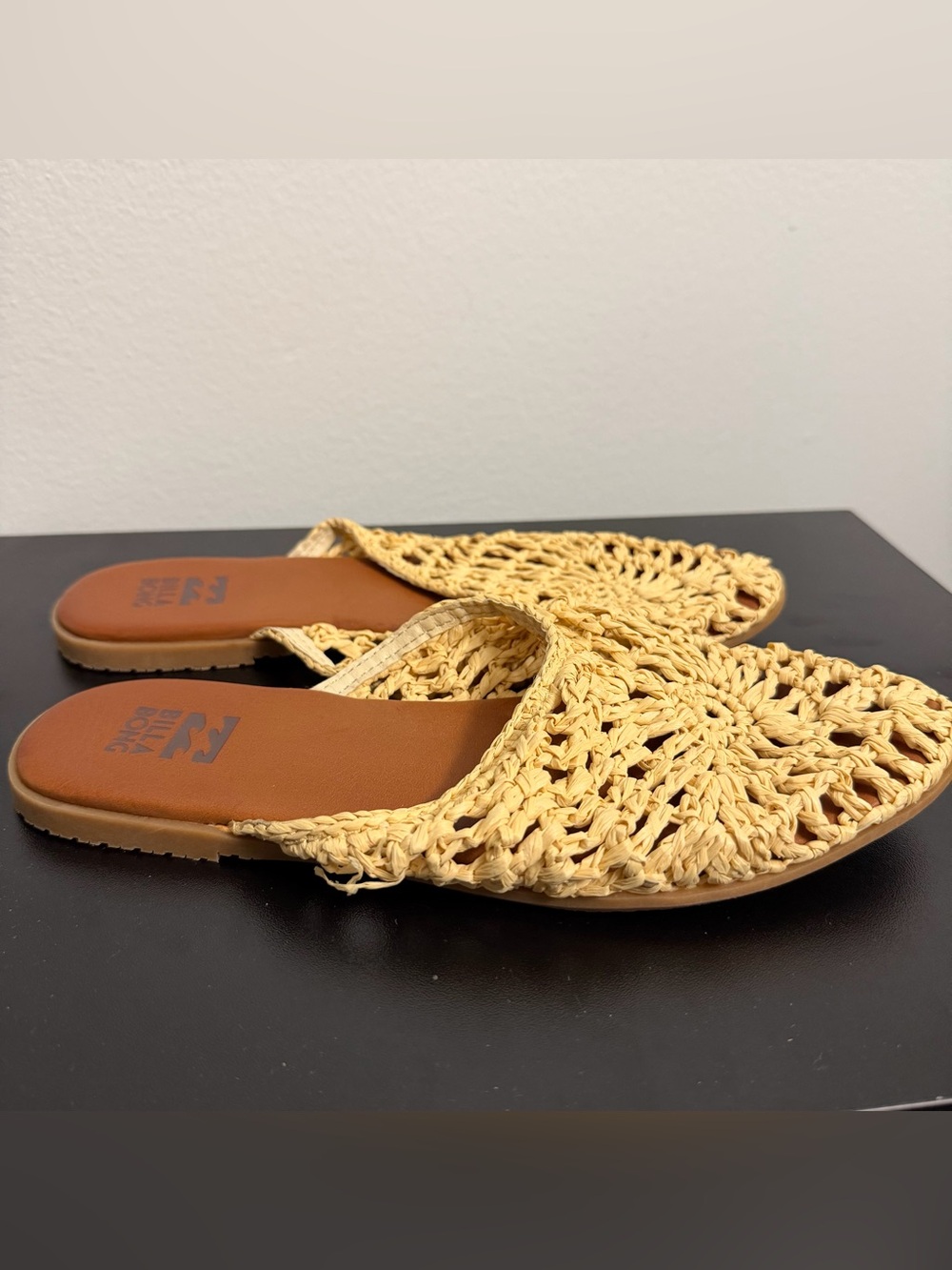 Billabong La Palma Beach Mule Woven Raffia Mule Slides Women’s Size 8 - Picture 6 of 9